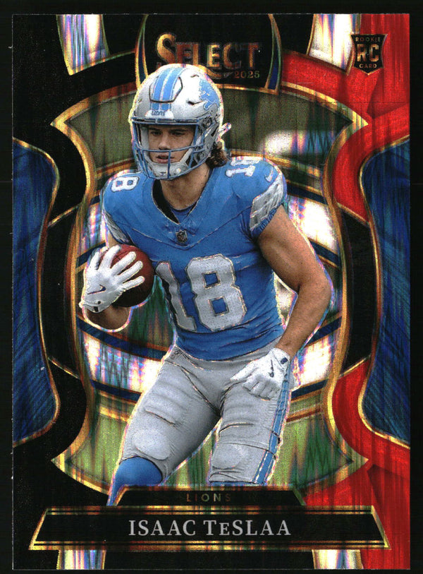 Isaac TeSlaa 2025 Panini Select #70 Black and Red Prizm Shock RC