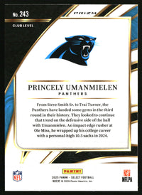 Princely Umanmielen 2025 Panini Select #243 Green and Yellow Prizm Shock
