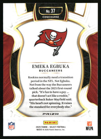 Emeka Egbuka 2025 Panini Select #37 Red and Blue Prizm Shock RC