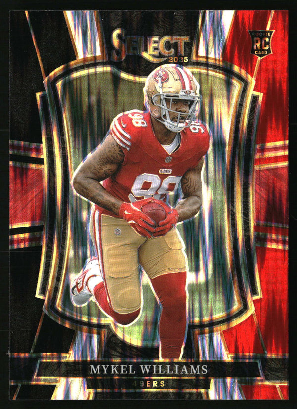 Mykel Williams 2025 Panini Select #116 Black and Red Prizm Shock RC