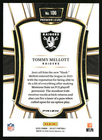 Tommy Mellott 2025 Panini Select #106 Red and Blue Prizm Shock