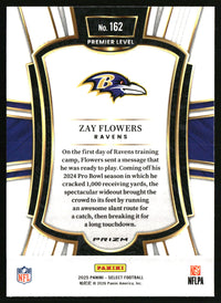 Zay Flowers 2025 Panini Select #162 Green and Yellow Prizm Shock