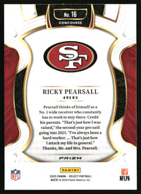 Ricky Pearsall 2025 Panini Select #16 Green and Yellow Prizm Shock