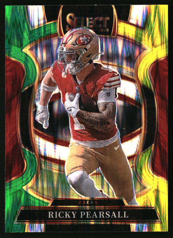 Ricky Pearsall 2025 Panini Select #16 Green and Yellow Prizm Shock