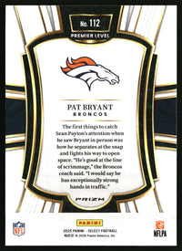 Pat Bryant 2025 Panini Select #112 Green and Yellow Prizm Shock