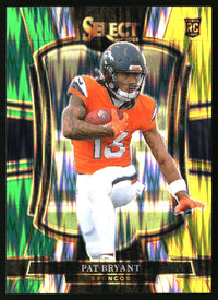Pat Bryant 2025 Panini Select #112 Green and Yellow Prizm Shock
