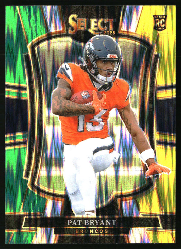 Pat Bryant 2025 Panini Select #112 Green and Yellow Prizm Shock