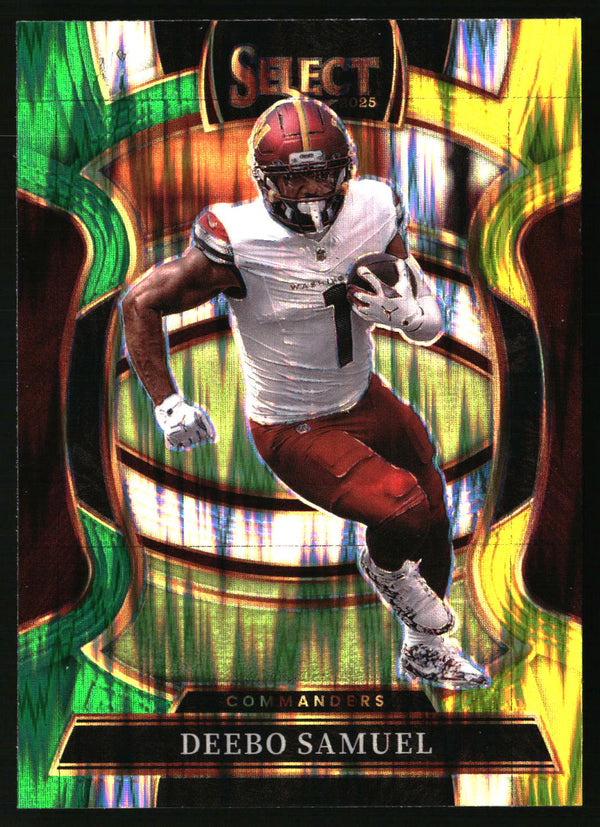 Deebo Samuel 2025 Panini Select #87 Green and Yellow Prizm Shock