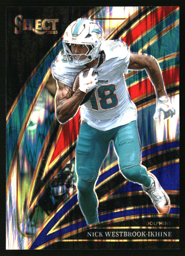 Nick Westbrook-Ikhine 2025 Panini Select #282 Red and Blue Prizm Shock