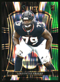 Aireontae Ersery 2025 Panini Select #134 Black and Green Prizm Shock RC