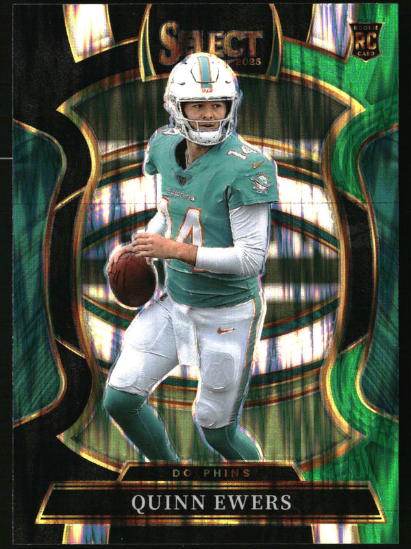 Quinn Ewers 2025 Panini Select #82 Black and Green Prizm Shock RC