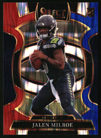 Jalen Milroe 2025 Panini Select #14 Red and Blue Prizm Shock