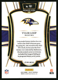 Tyler Loop 2025 Panini Select #161 Red and Blue Prizm Shock RC