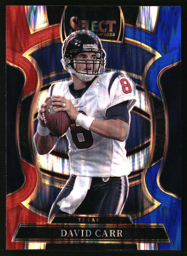 David Carr 2025 Panini Select #50 Red and Blue Prizm Shock
