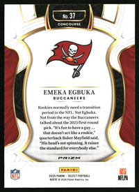 Emeka Egbuka 2025 Panini Select #37 Red and Blue Prizm Shock RC