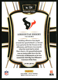 Aireontae Ersery 2025 Panini Select #134 Red and Blue Prizm Shock RC