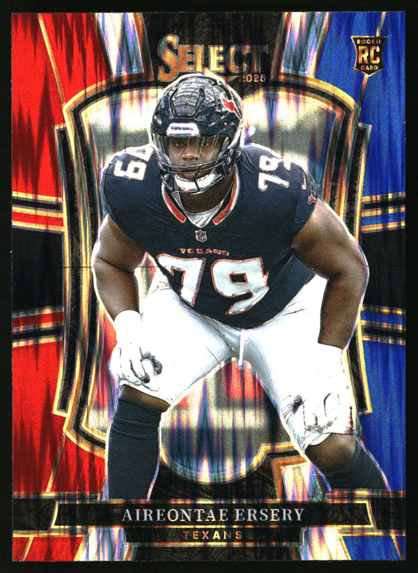 Aireontae Ersery 2025 Panini Select #134 Red and Blue Prizm Shock RC