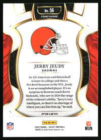 Jerry Jeudy 2025 Panini Select #56 Red and Blue Prizm Shock