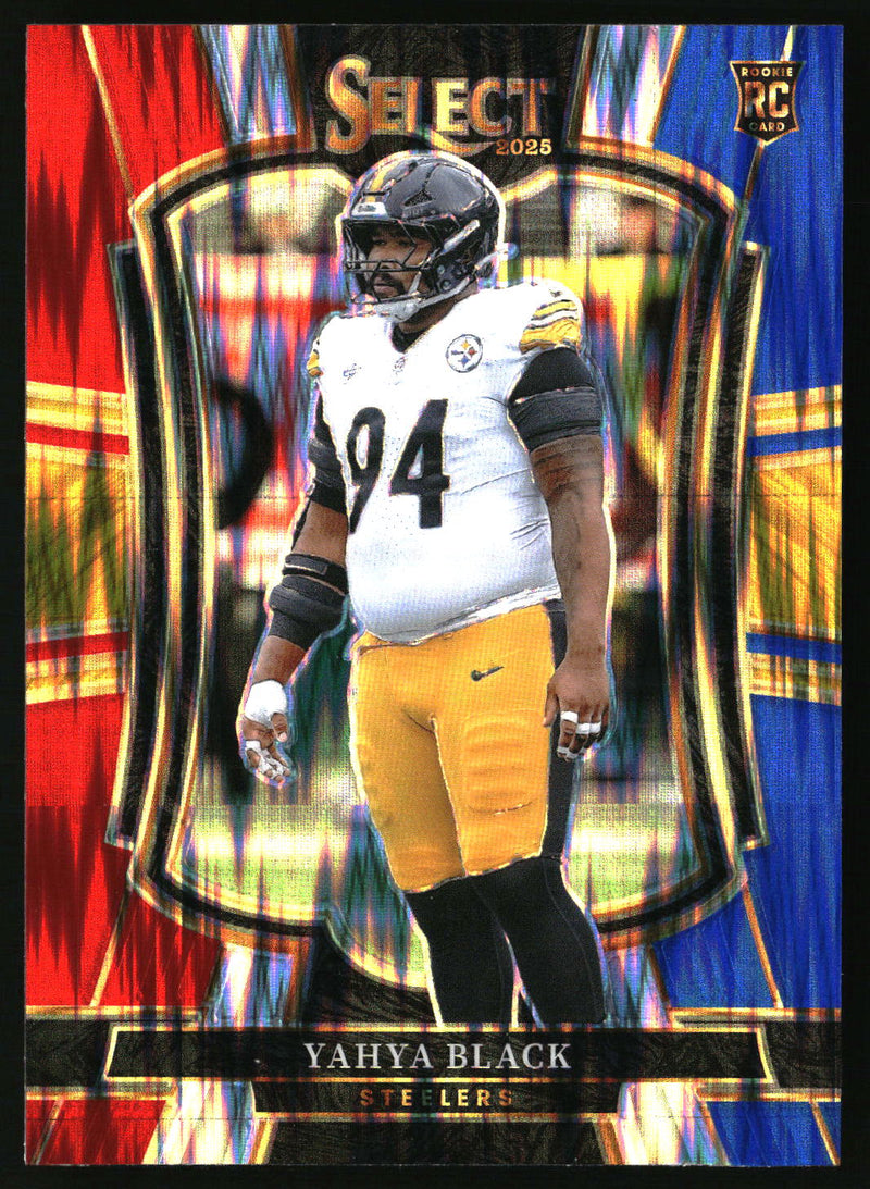 Yahya Black 2025 Panini Select #153 Red and Blue Prizm Shock