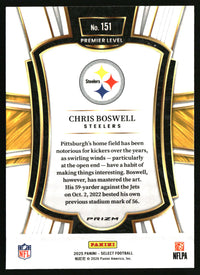 Chris Boswell 2025 Panini Select #151 Red and Blue Prizm Shock