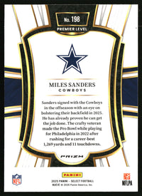 Miles Sanders 2025 Panini Select #198 Black and Red Prizm Shock
