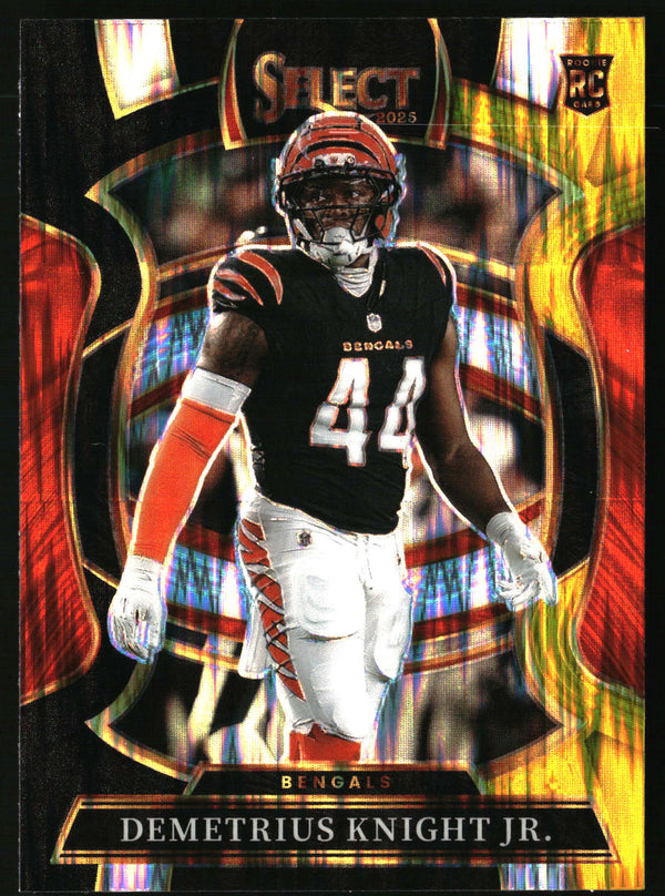 Demetrius Knight Jr. 2025 Panini Select #58 Black and Gold Prizm Shock RC