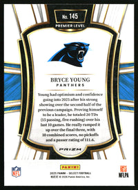 Bryce Young 2025 Panini Select #145 Green and Yellow Prizm Shock