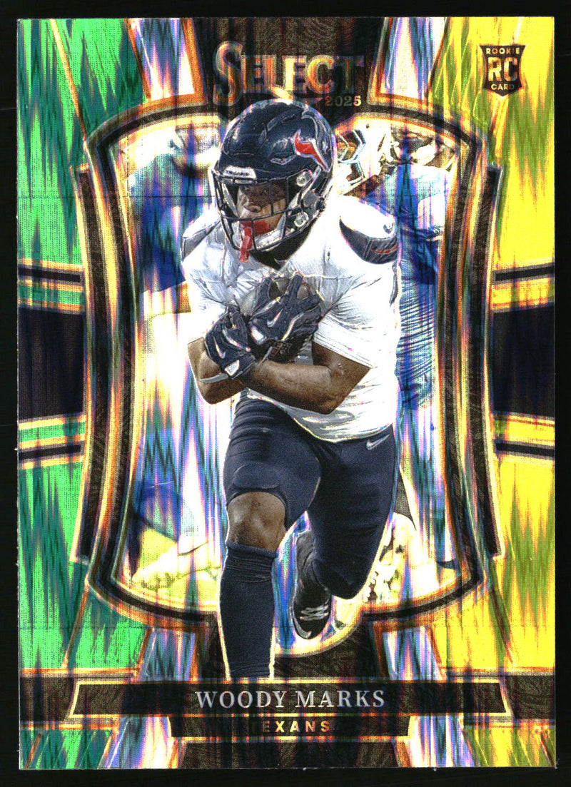 Woody Marks 2025 Panini Select #135 Green and Yellow Prizm Shock