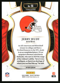 Jerry Jeudy 2025 Panini Select #56 Black and Green Prizm Shock