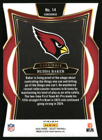 Budda Baker 2024 Panini Select #14 Silver Prizm Die Cut