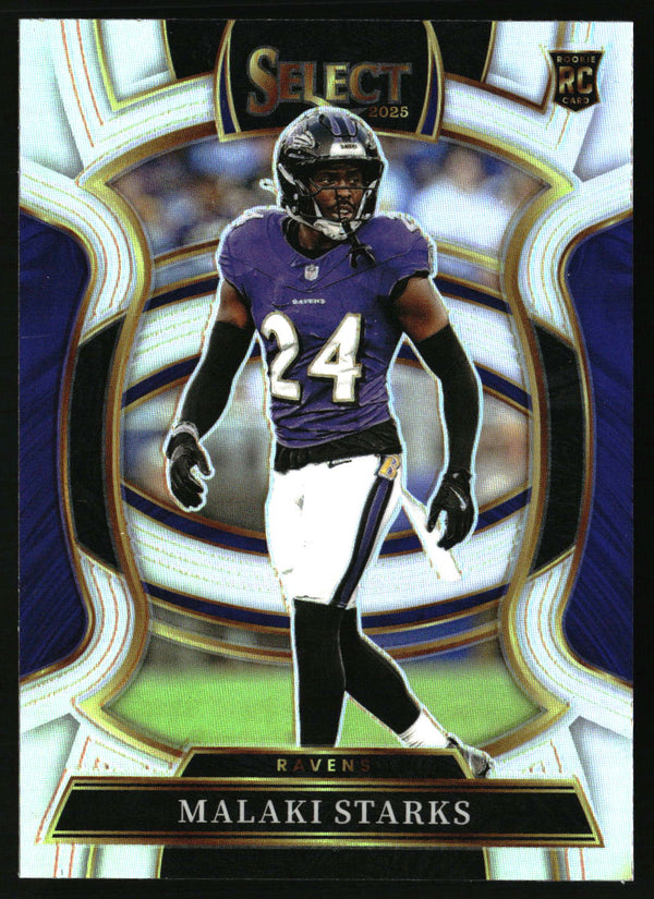Malaki Starks 2025 Panini Select #61 Silver Prizm RC