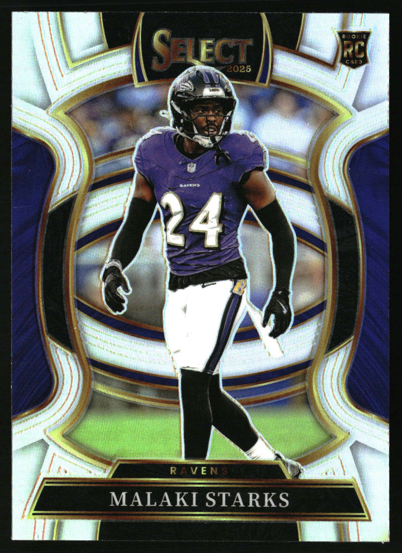 Malaki Starks 2025 Panini Select #61 Silver Prizm RC