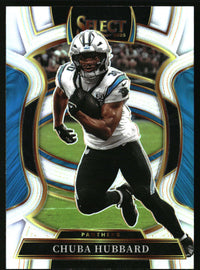 Chuba Hubbard 2025 Panini Select #43 Silver Prizm Shock