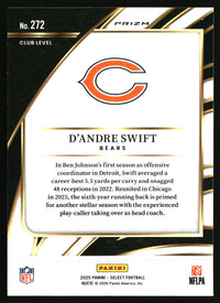 D'Andre Swift 2025 Panini Select #272 Silver Prizm