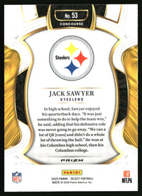 Jack Sawyer 2025 Panini Select #53 Silver Prizm RC