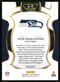 Nick Emmanwori 2025 Panini Select #15 Silver Prizm RC
