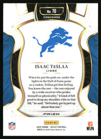 Isaac TeSlaa 2025 Panini Select #70 Silver Prizm RC