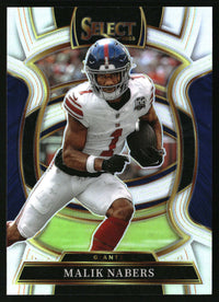 Malik Nabers 2025 Panini Select #94 Silver Prizm