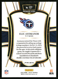 Elic Ayomanor 2025 Panini Select #127 Silver Prizm