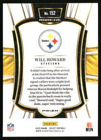 Will Howard 2025 Panini Select #152 Silver Prizm RC