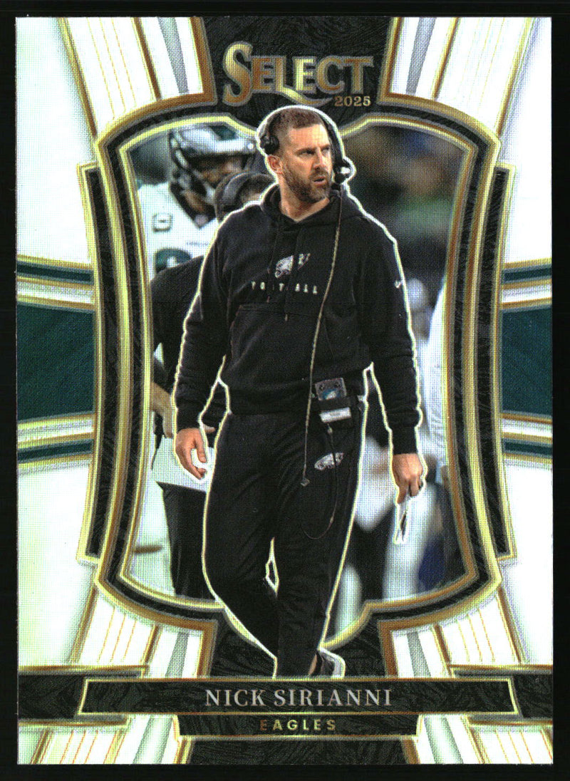 Nick Sirianni 2025 Panini Select #192 Silver Prizm