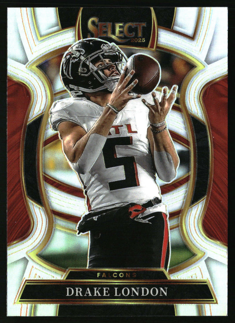 Drake London 2025 Panini Select #47 Silver Prizm