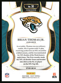 Brian Thomas Jr. 2025 Panini Select #30 Silver Prizm