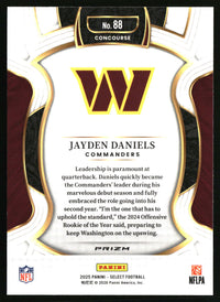 Jayden Daniels 2025 Panini Select #88 Silver Prizm