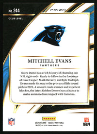 Mitchell Evans 2025 Panini Select #244 Silver Prizm