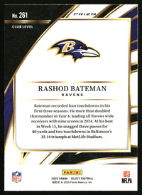 Rashod Bateman 2025 Panini Select #261 Silver Prizm