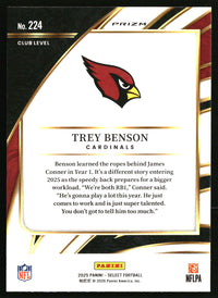 Trey Benson 2025 Panini Select #224 Silver Prizm