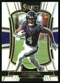 Zay Flowers 2025 Panini Select #162 Silver Prizm