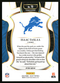 Isaac TeSlaa 2025 Panini Select #70 Silver Prizm RC