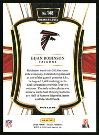 Bijan Robinson 2025 Panini Select #148 Silver Prizm